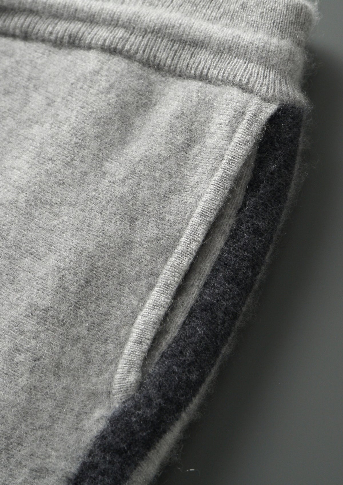 Pure Extra-Fine Merino Wool Striped Leisure Trousers