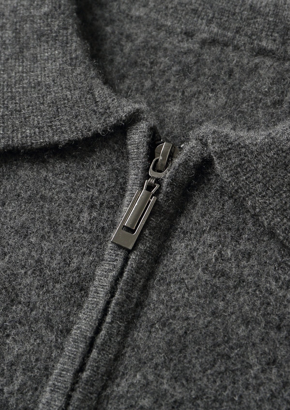 Pure Extra-Fine Merino Wool Contrast Zip Polo