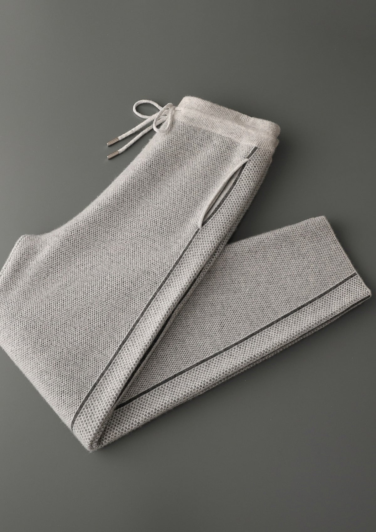 Pure Extra-Fine Merino Wool Jaquard Knit Trousers