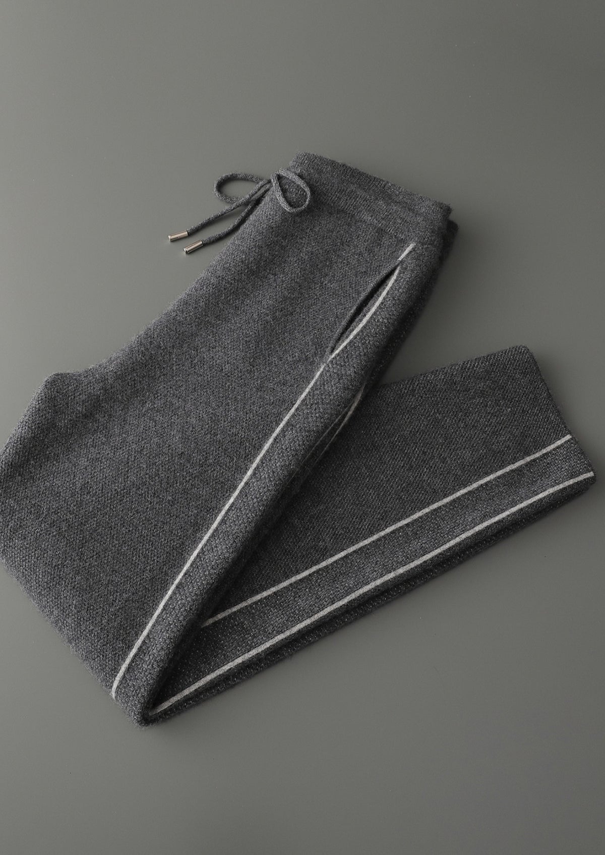 Pure Extra-Fine Merino Wool Jaquard Knit Trousers
