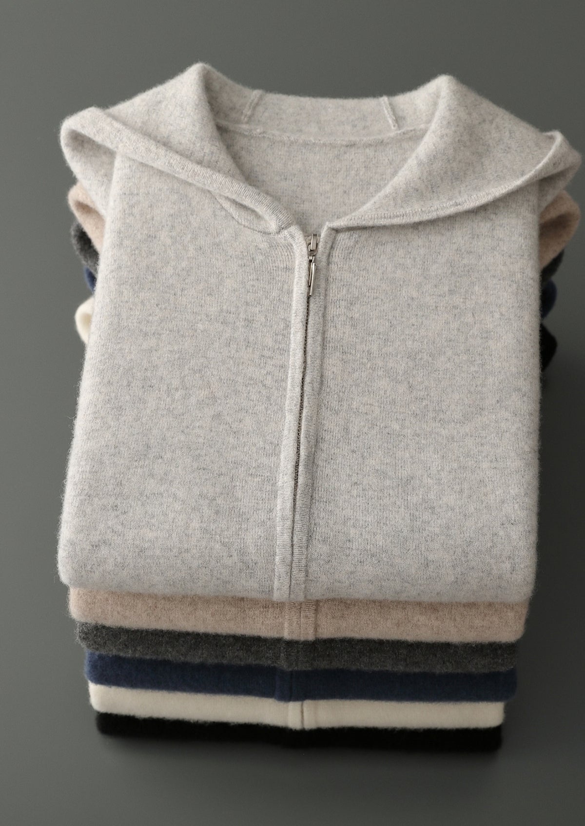 Pure Extra-Fine Merino Wool Hooded Zipper Vest