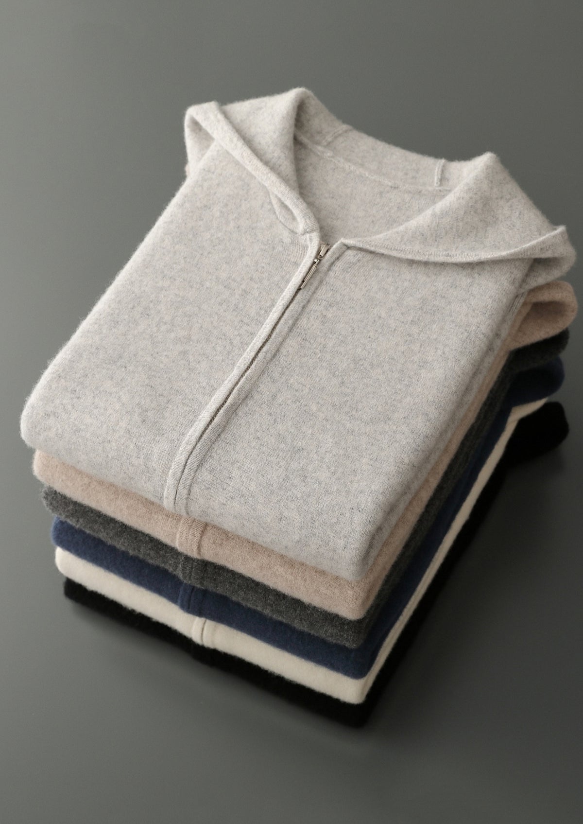 Pure Extra-Fine Merino Wool Hooded Zipper Vest