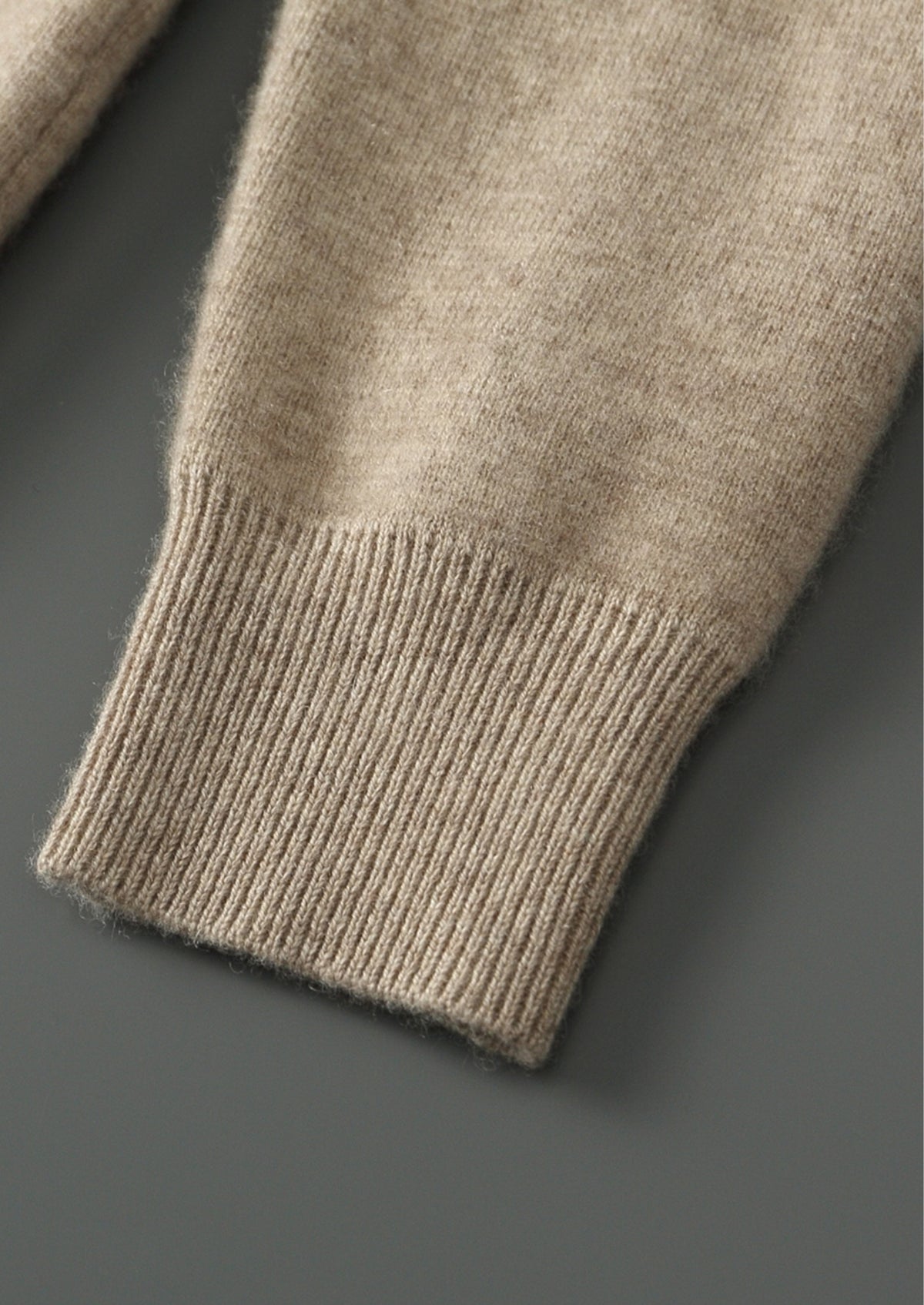 Pure Extra-Fine Merino Wool Contrast Zipper Hoodie