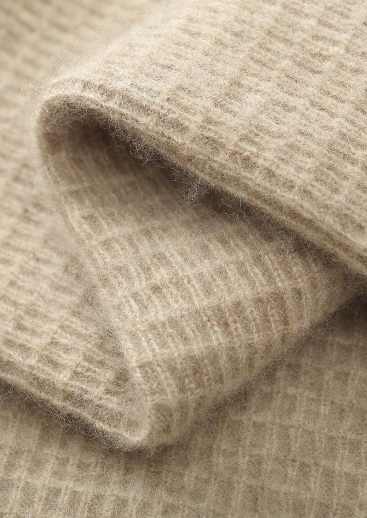 Pure Extra-Fine Merino Wool Textured Zip Polo Cardigan