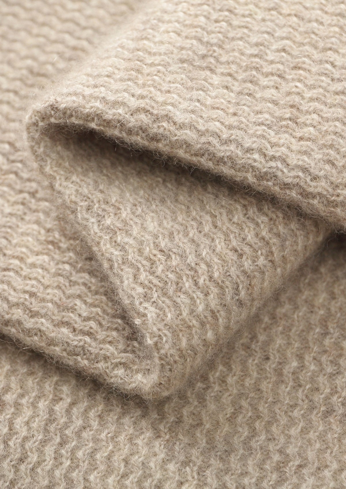 Pure Extra-Fine Merino Wool Textured Button Cardigan