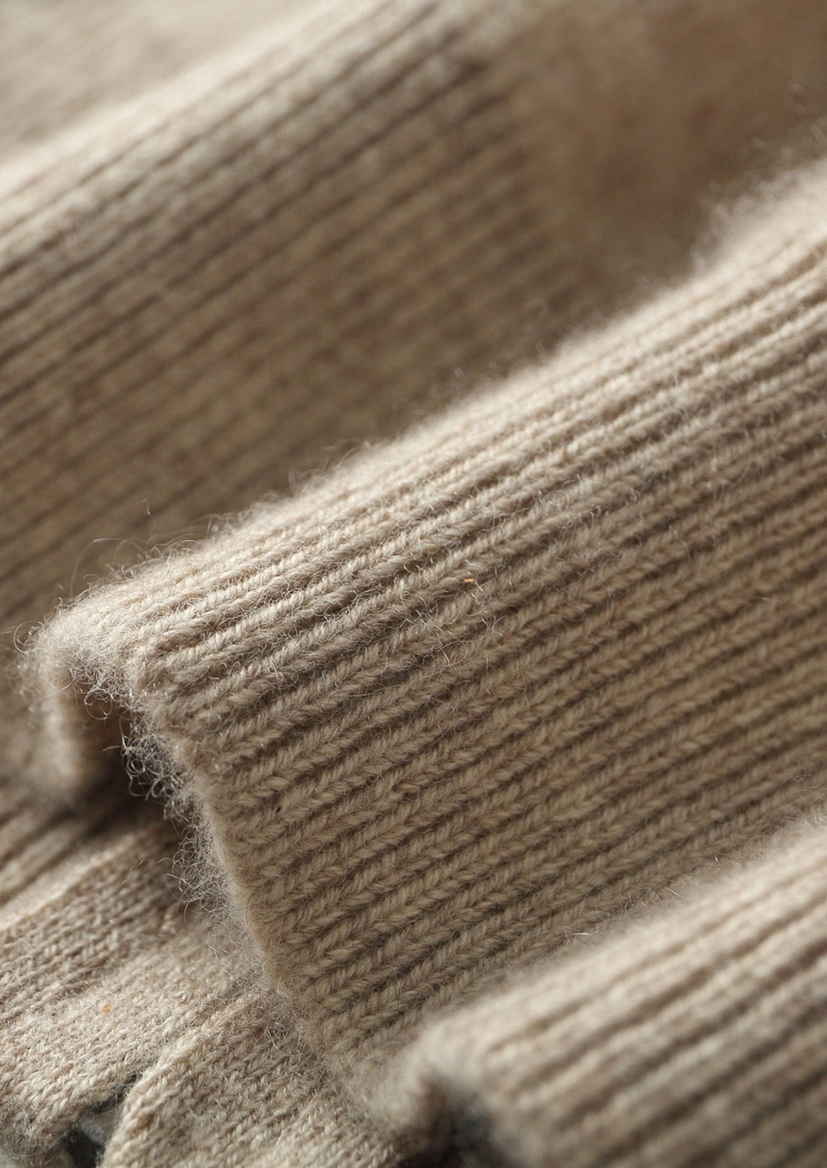 Premium Cashmere Two-Tone Zip Hoodie