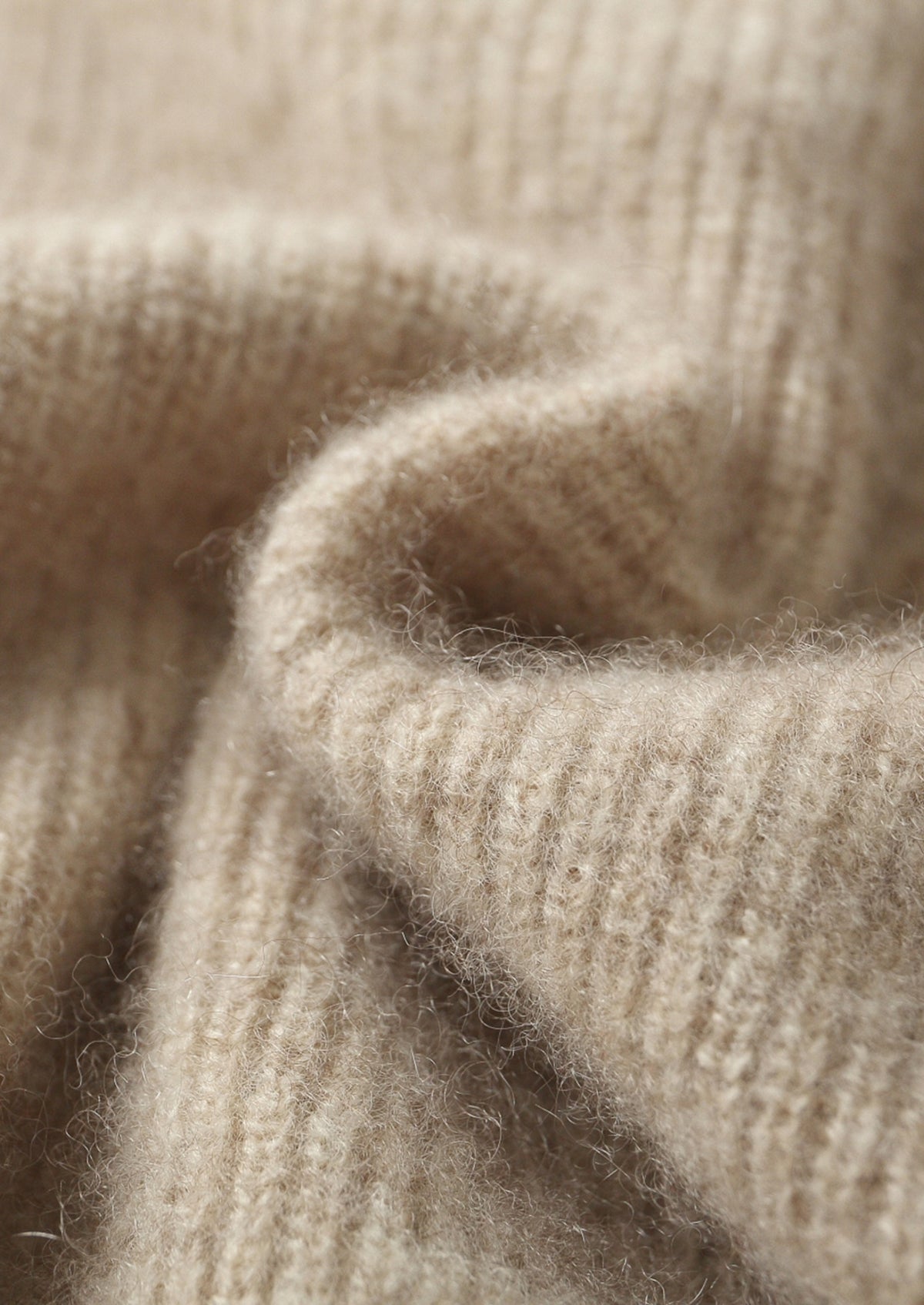 Premium Cashmere Two-Tone Zip Hoodie