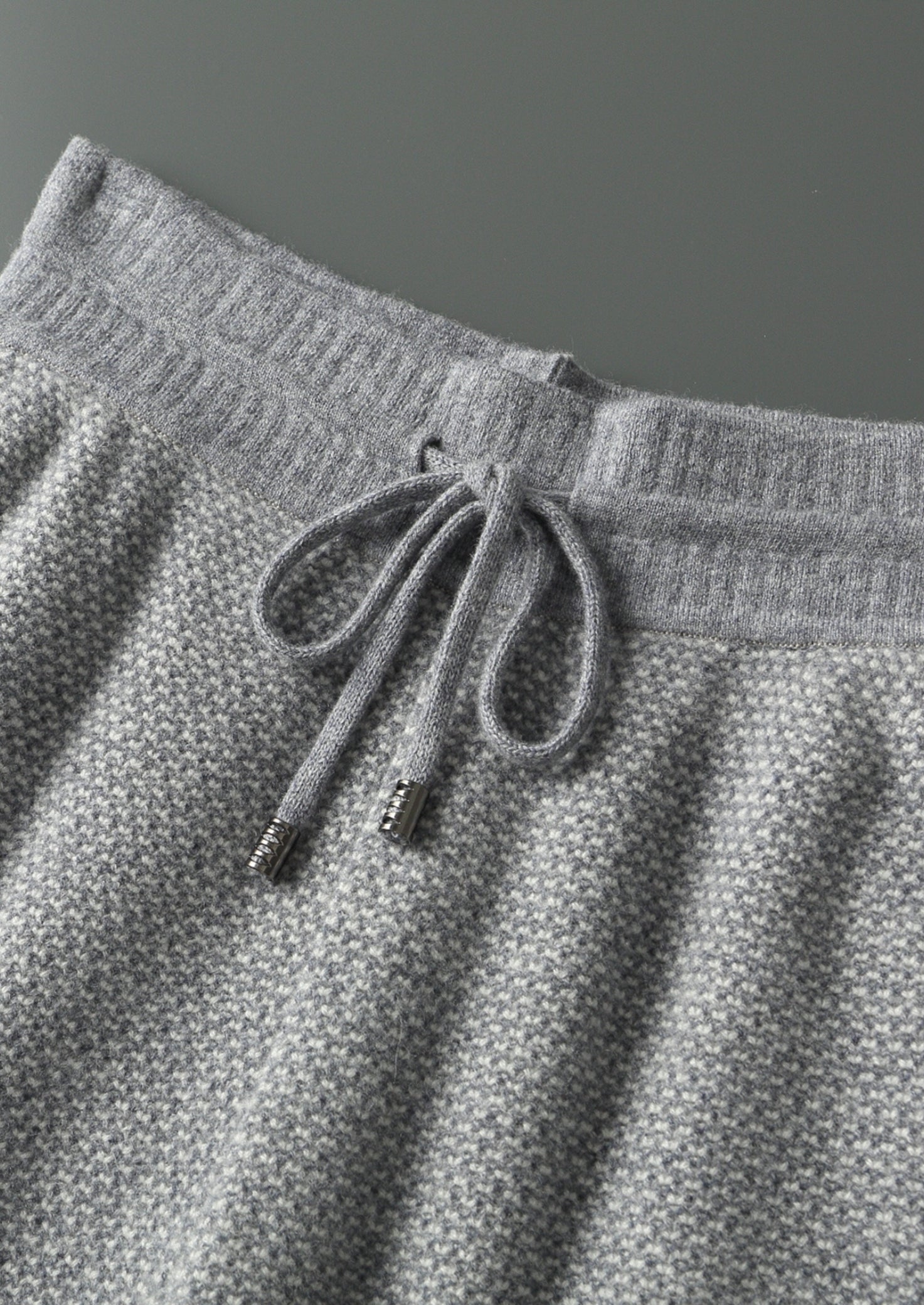 Pure Extra-Fine Merino Wool Jacquard Trousers