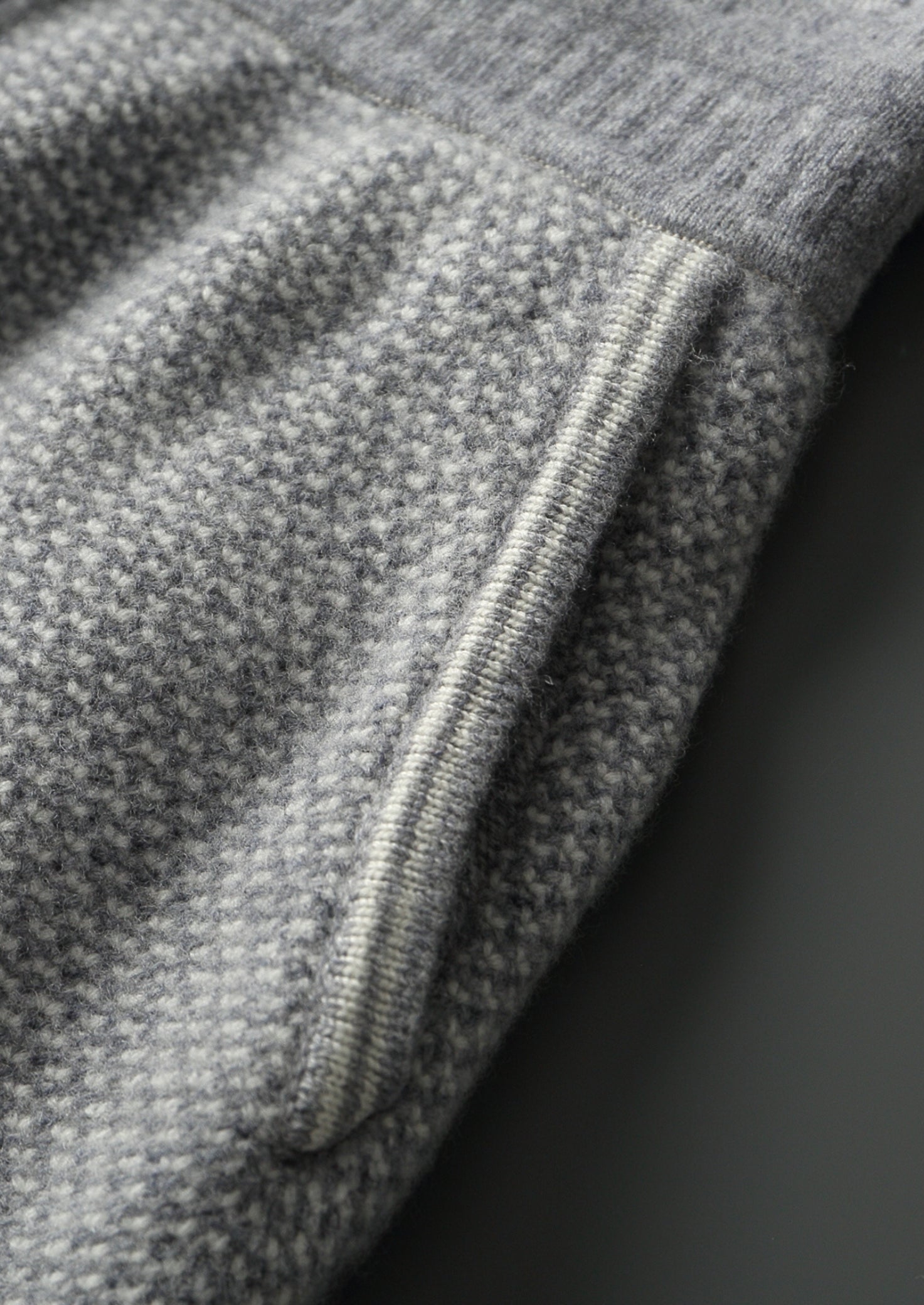 Pure Extra-Fine Merino Wool Jacquard Trousers