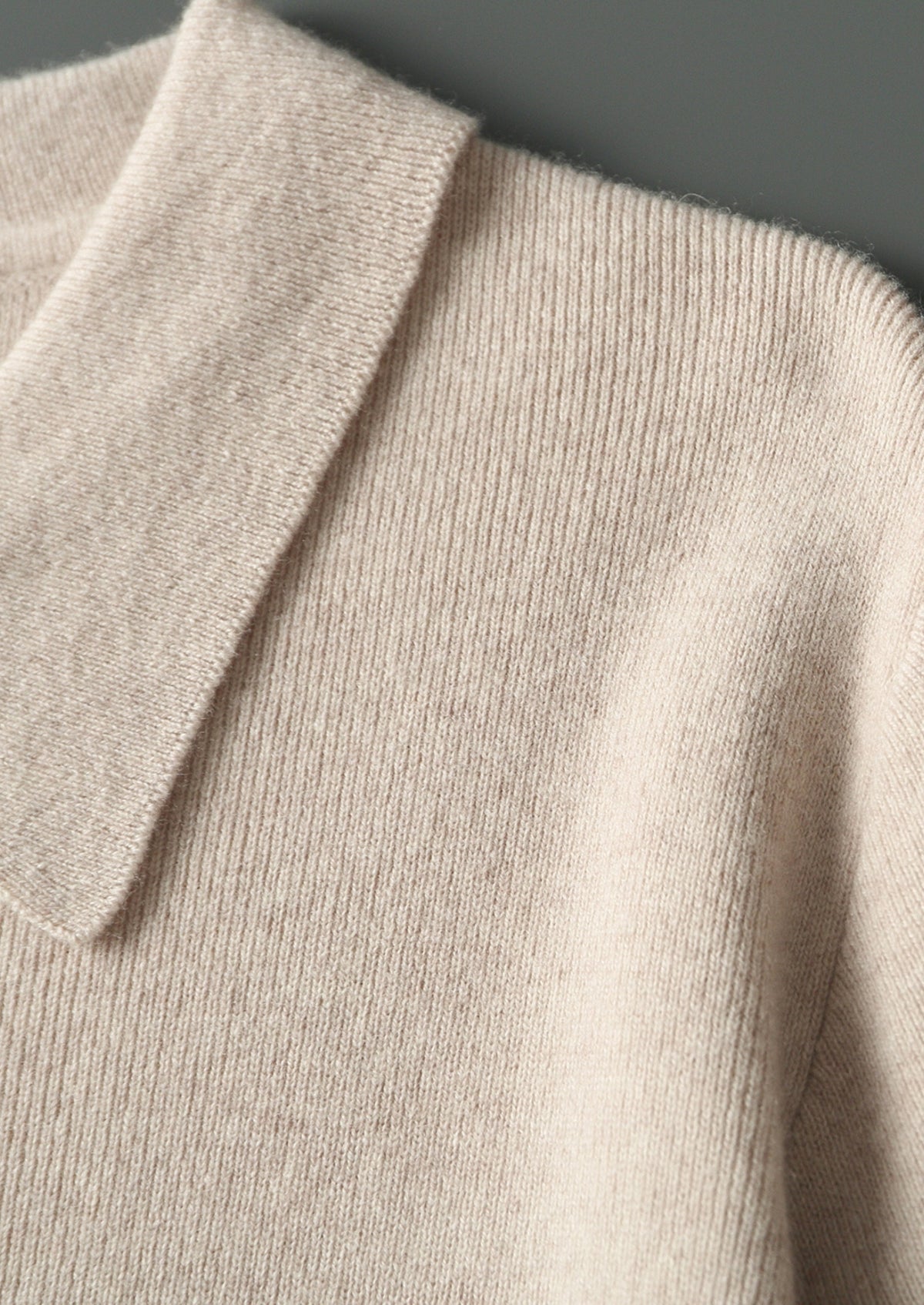 Pure Extra-Fine Merino Wool Zip Polo Cardigan