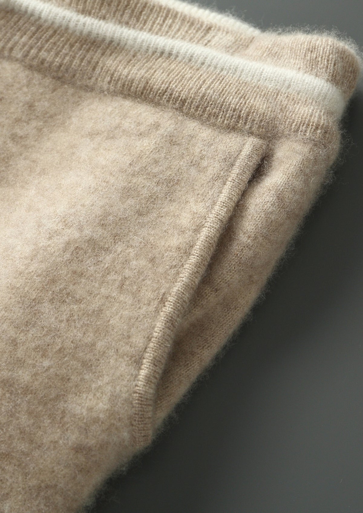 Pure Extra-Fine Merino Wool Contrast Leisure Trousers