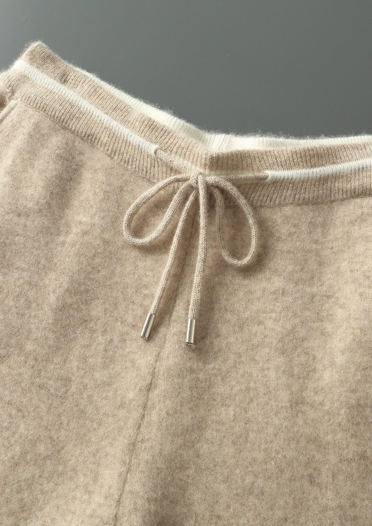 Pure Extra-Fine Merino Wool Contrast Leisure Trousers