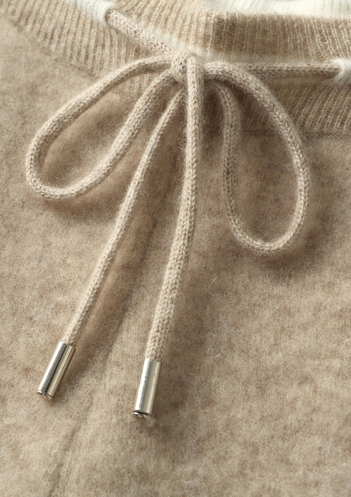 Pure Extra-Fine Merino Wool Contrast Leisure Trousers
