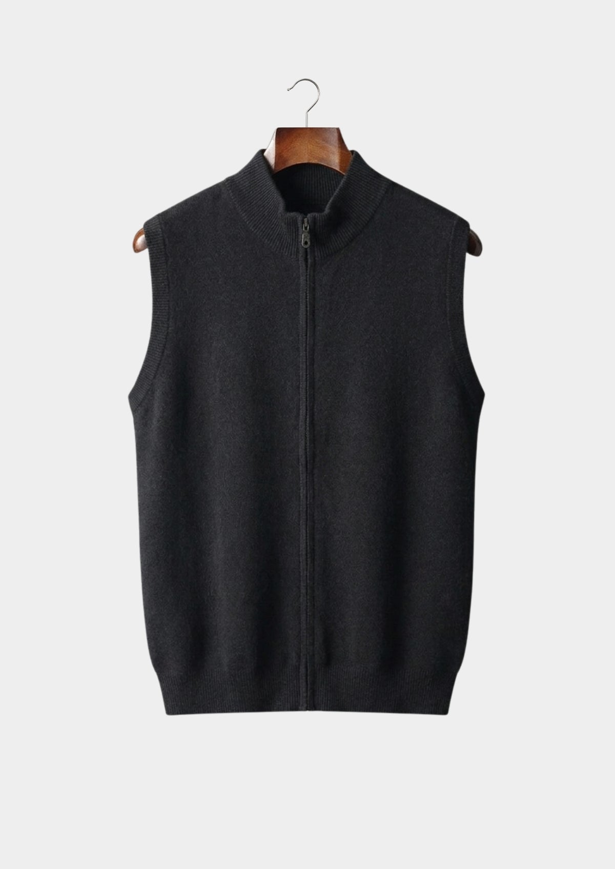 Pure Extra-Fine Merino Wool Zipper Vest
