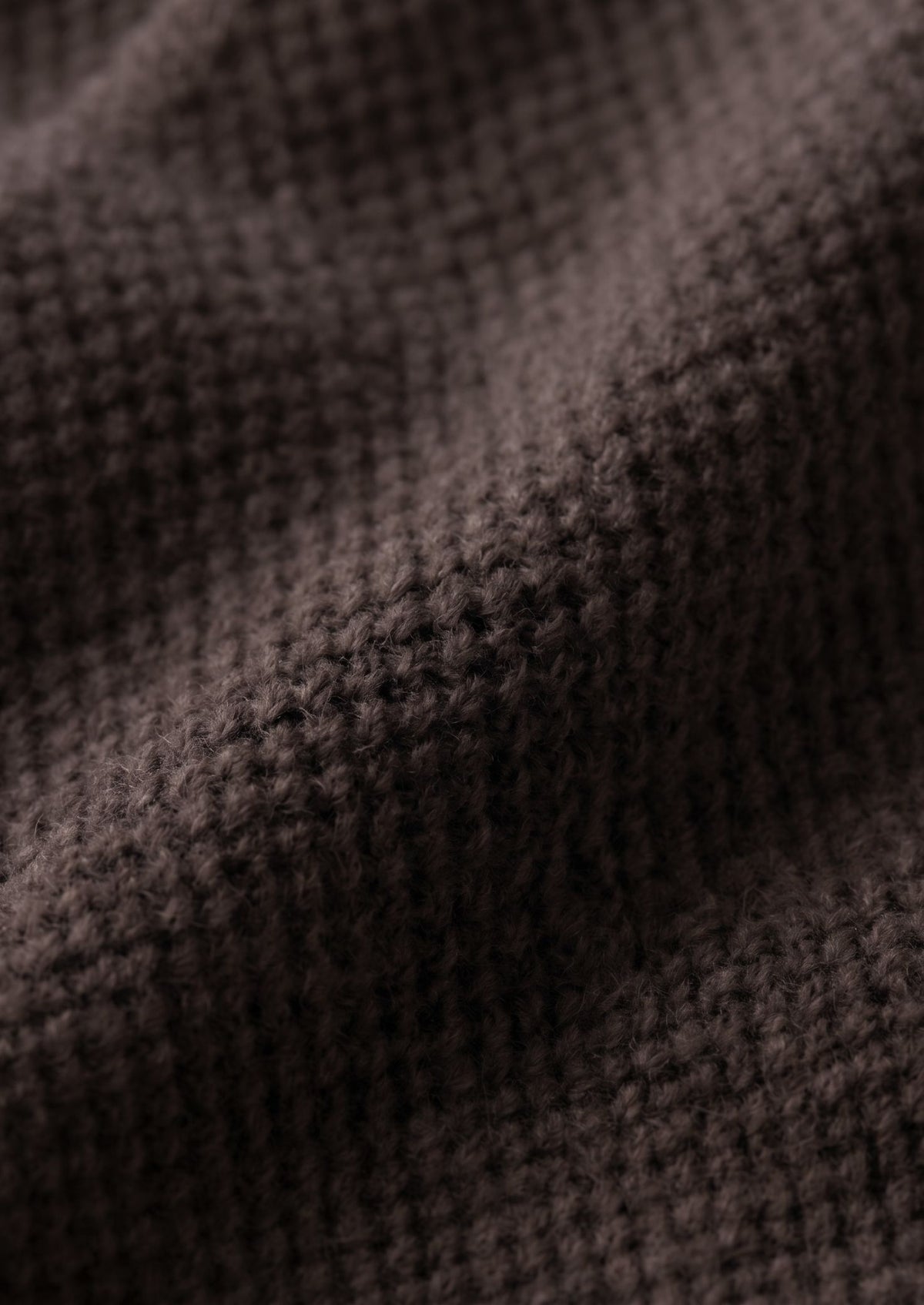 Pure Extra-Fine Merino Wool Dark Brown Button Overshirt