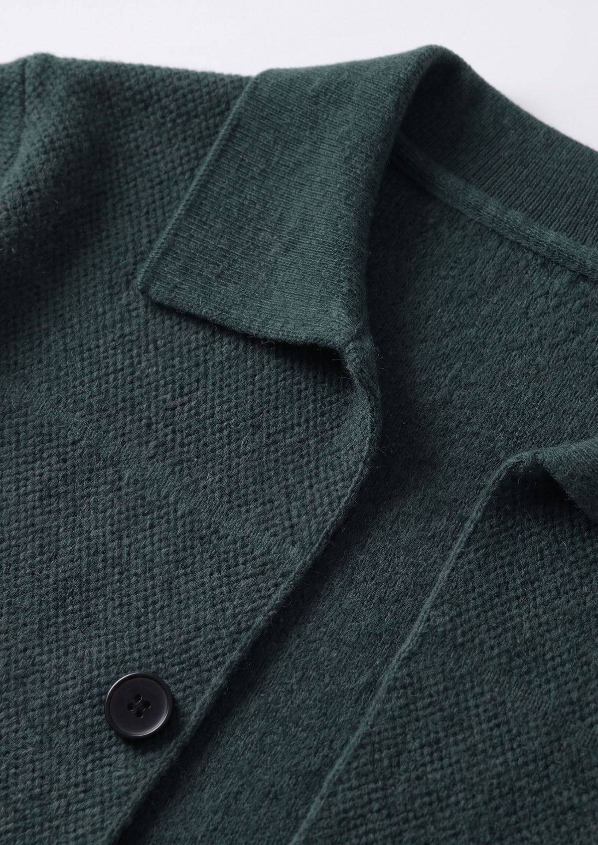 Pure Extra-Fine Merino Wool Sea Green Button Overshirt