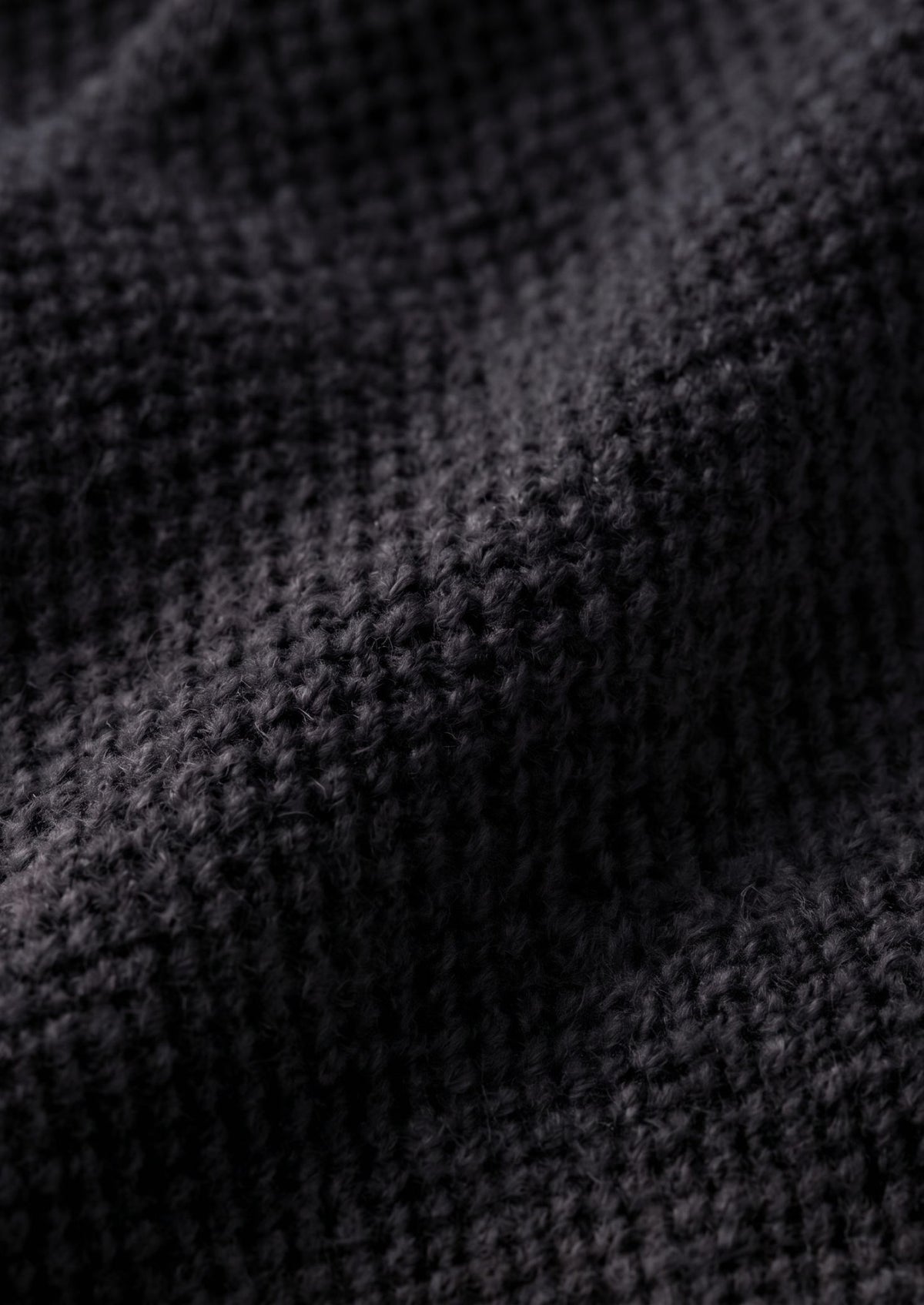 Pure Extra-Fine Merino Wool Black Button Overshirt