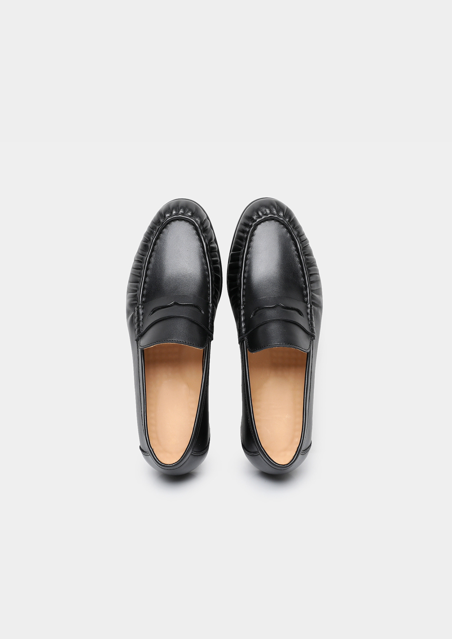BLACK CLASSIC PENNY LEATHER LOAFERS