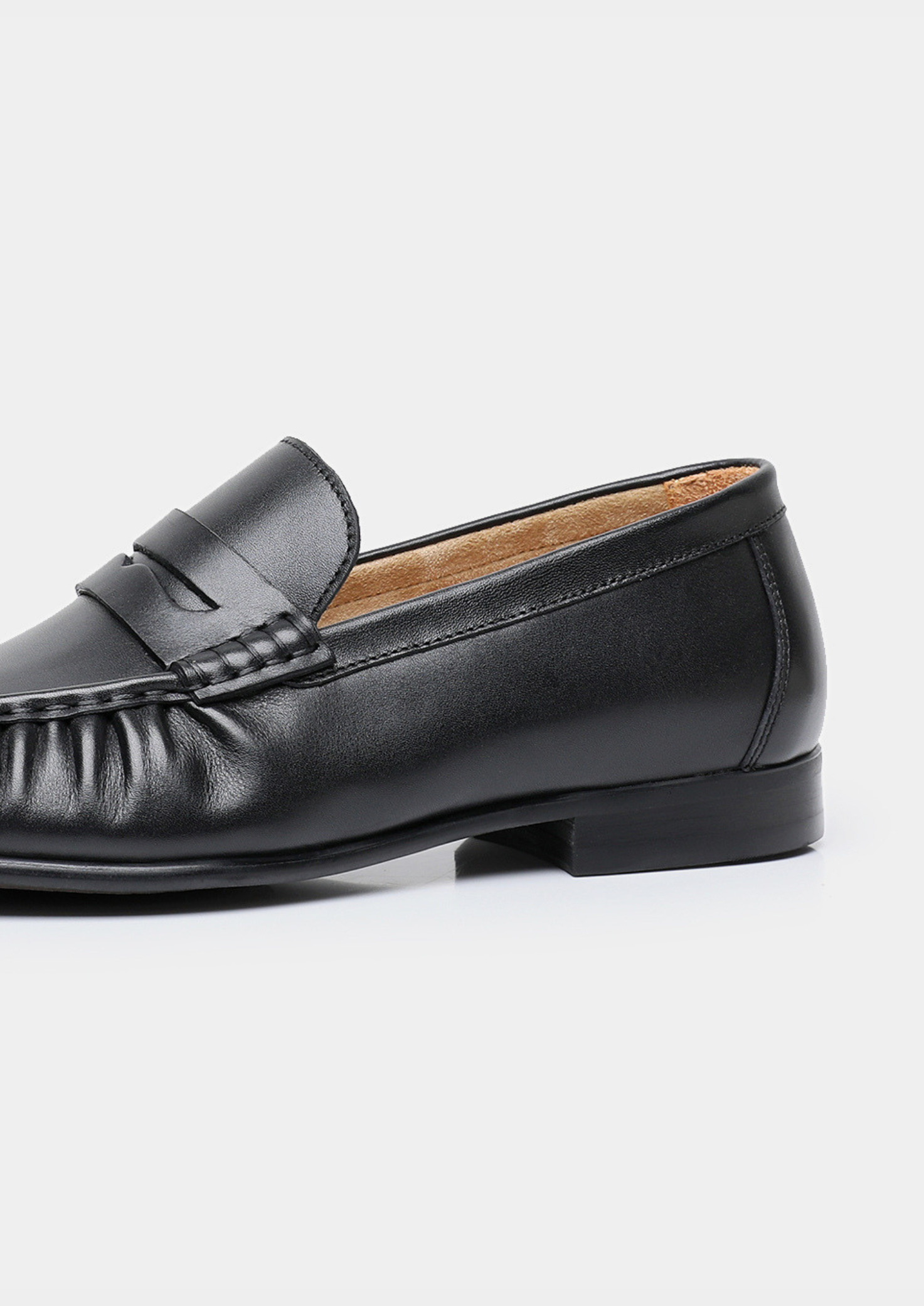 BLACK CLASSIC PENNY LEATHER LOAFERS