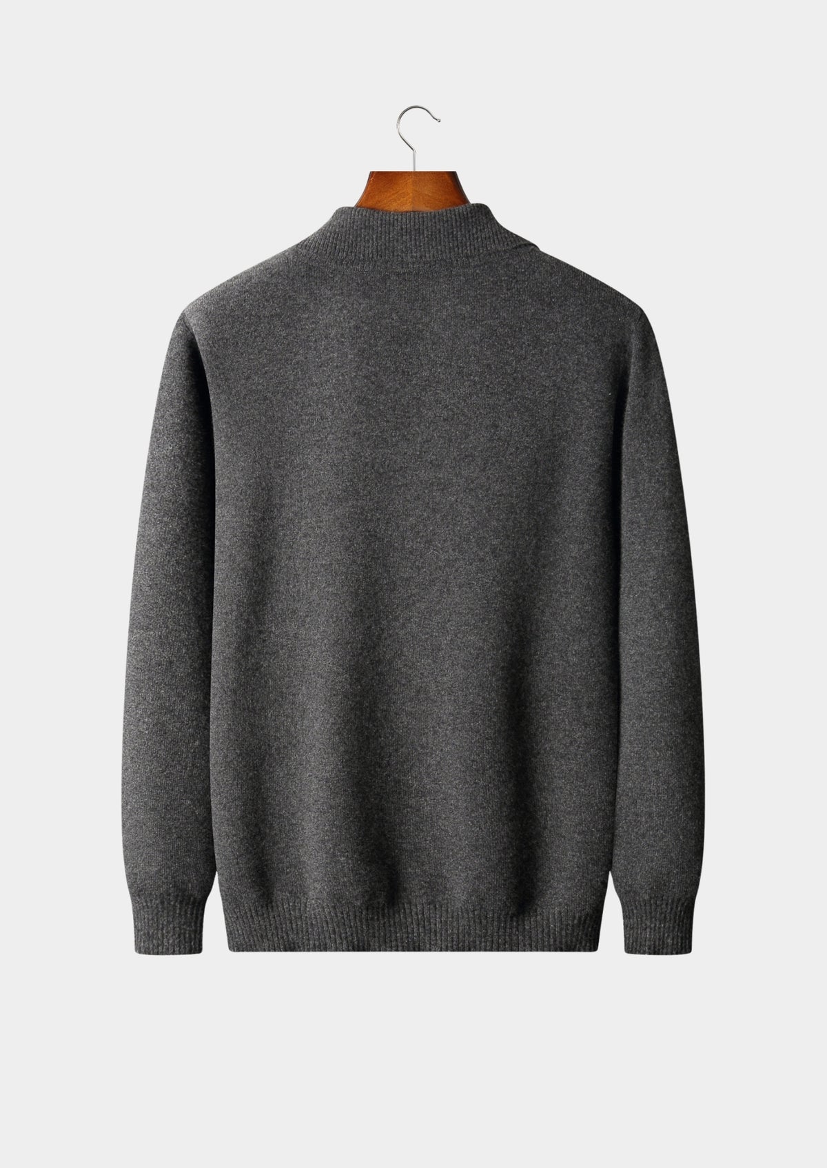 Pure Extra-Fine Merino Wool Funnel Neck Cardigan