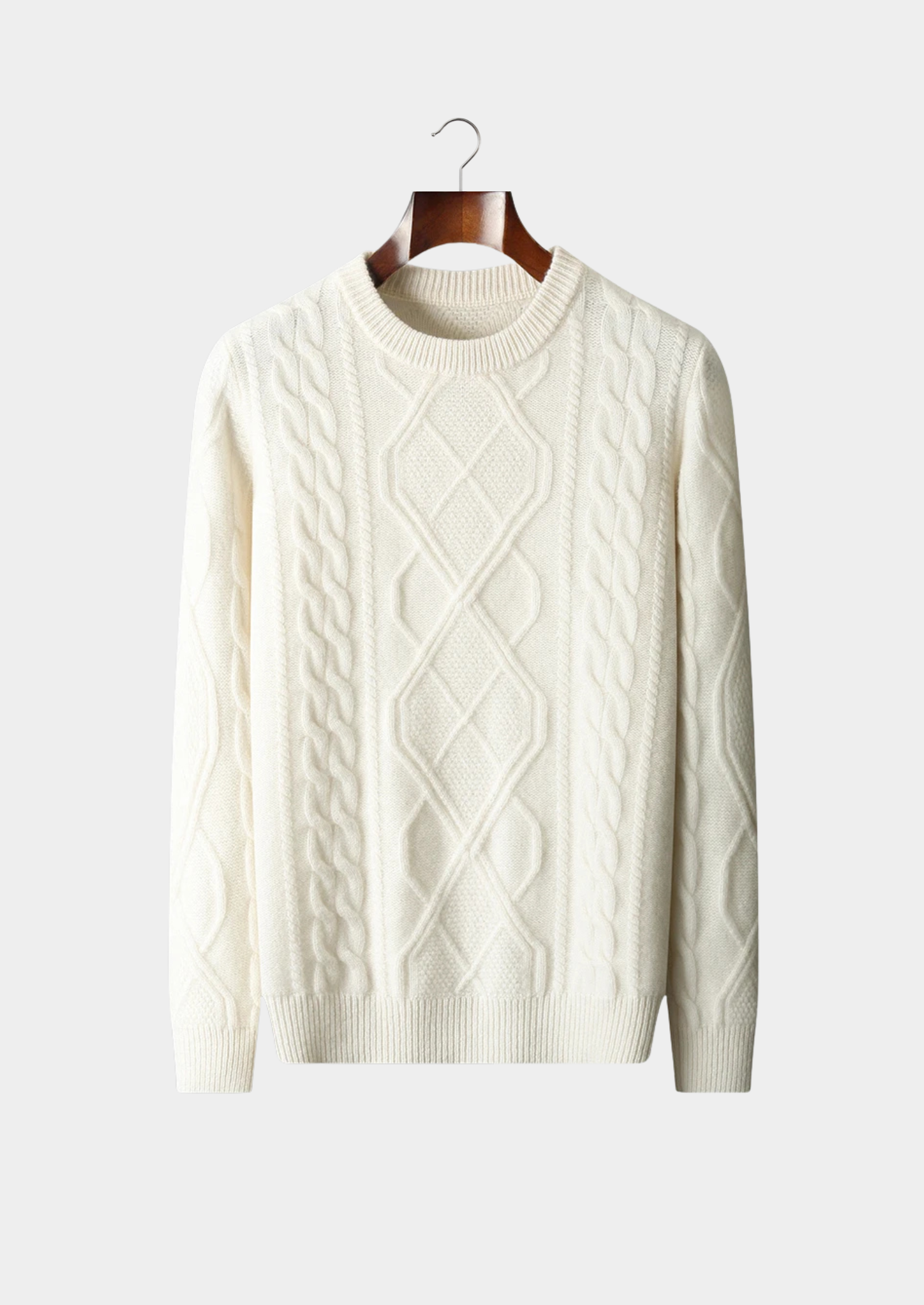 PURE EXTRA-FINE MERINO WOOL WINTERTIME CREWNECK