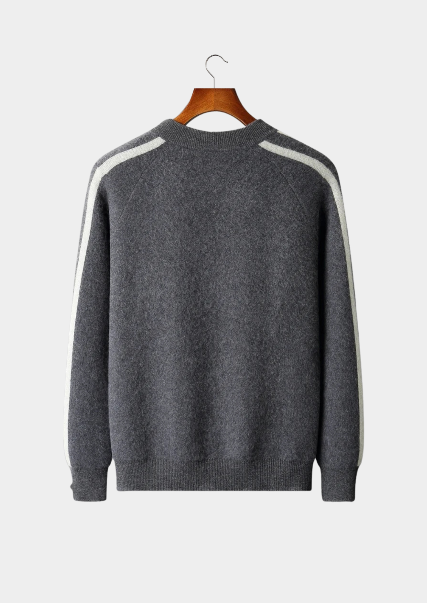 PURE EXTRA-FINE MERINO WOOL STRIPED CARDIGAN