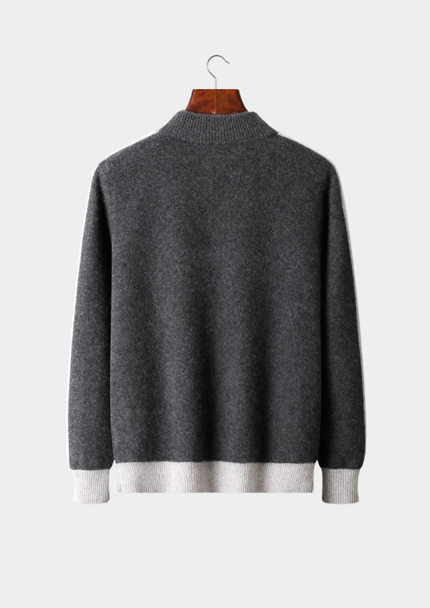PURE EXTRA-FINE MERINO WOOL ZIP CARDIGAN