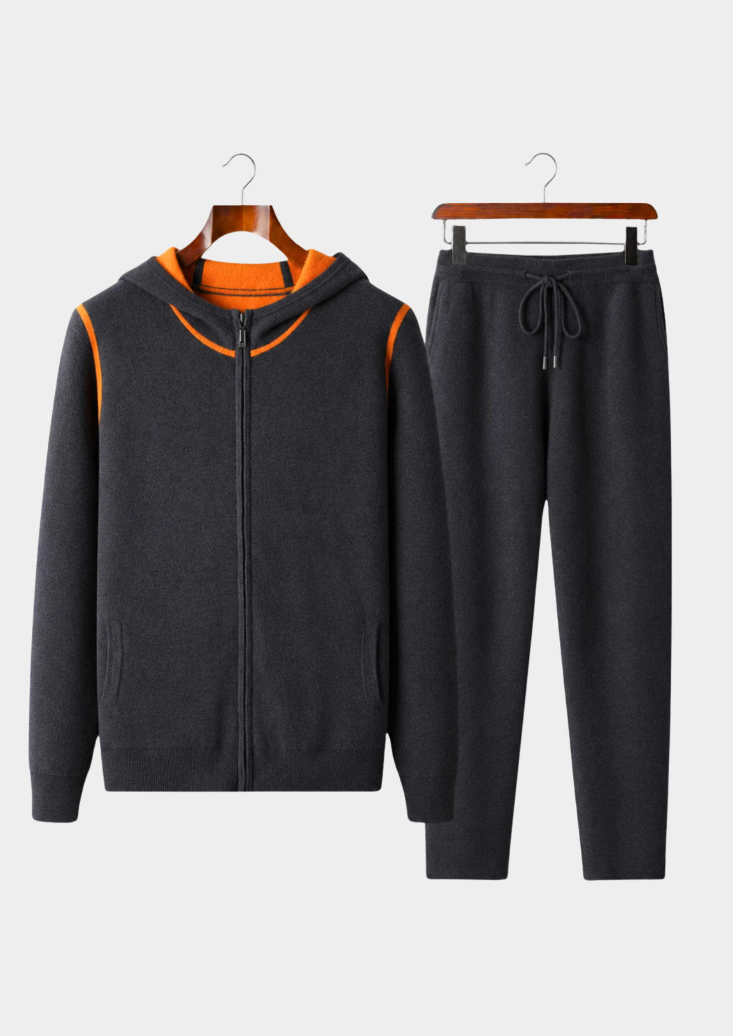 PREMIUM CASHMERE DEEP GRAY MILANO LEISURE SET