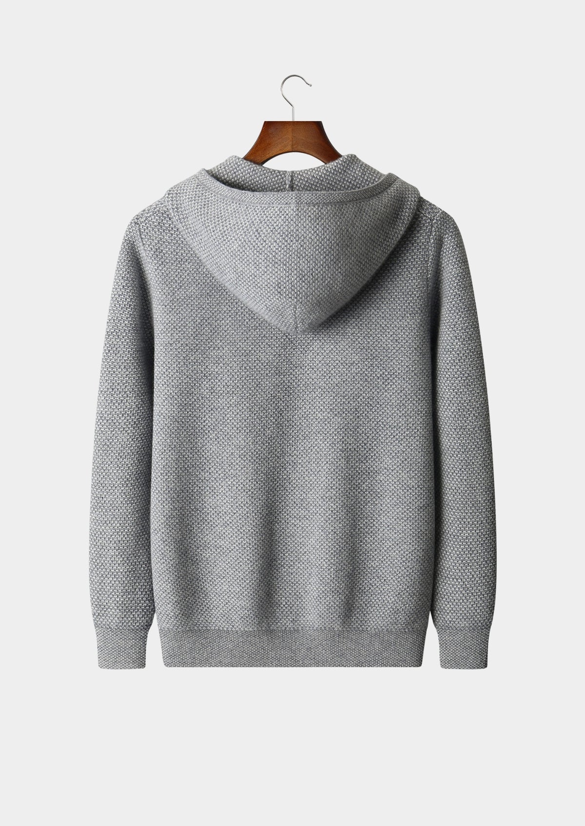 Pure Extra-Fine Merino Wool Jaquard Hoodie