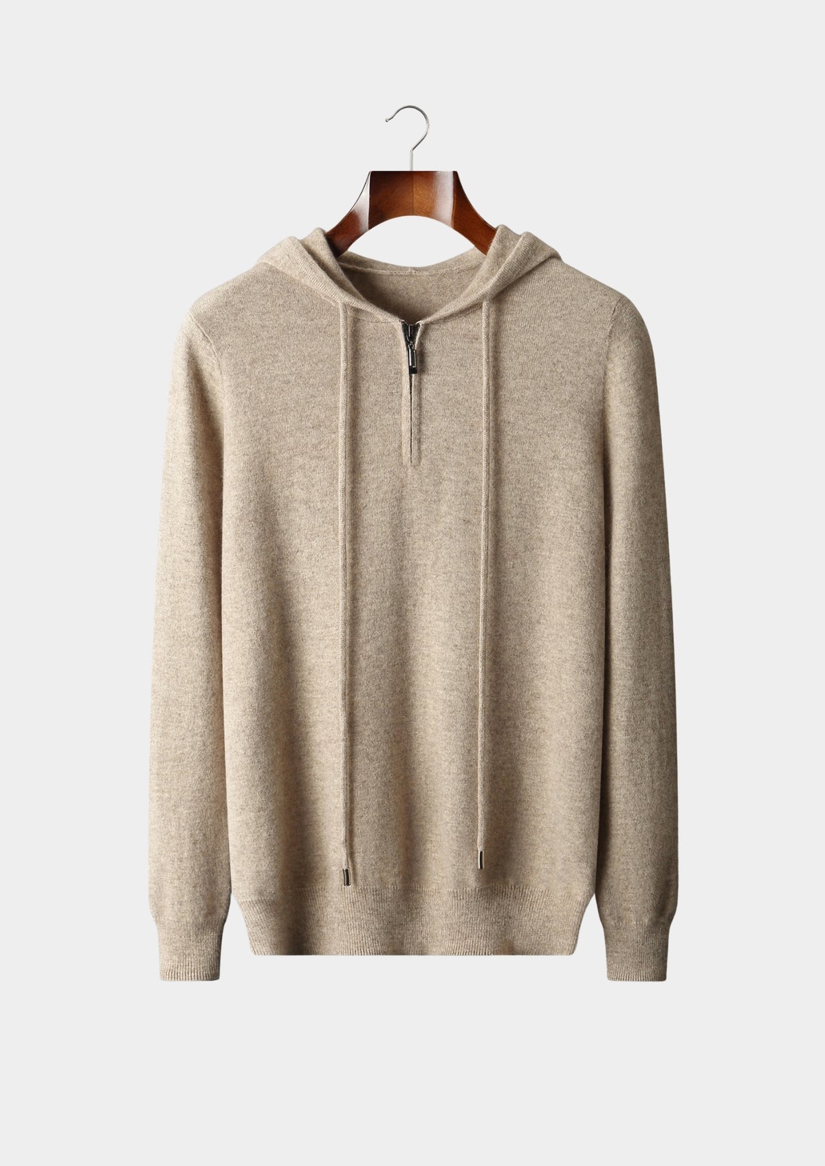 Premium Cashmere Half-Zip Hoodie
