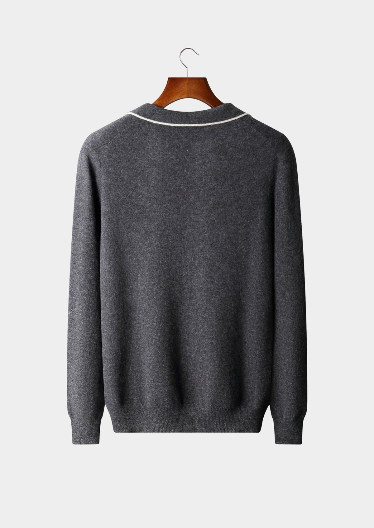 Premium Cashmere Buttonless Contrast Polo