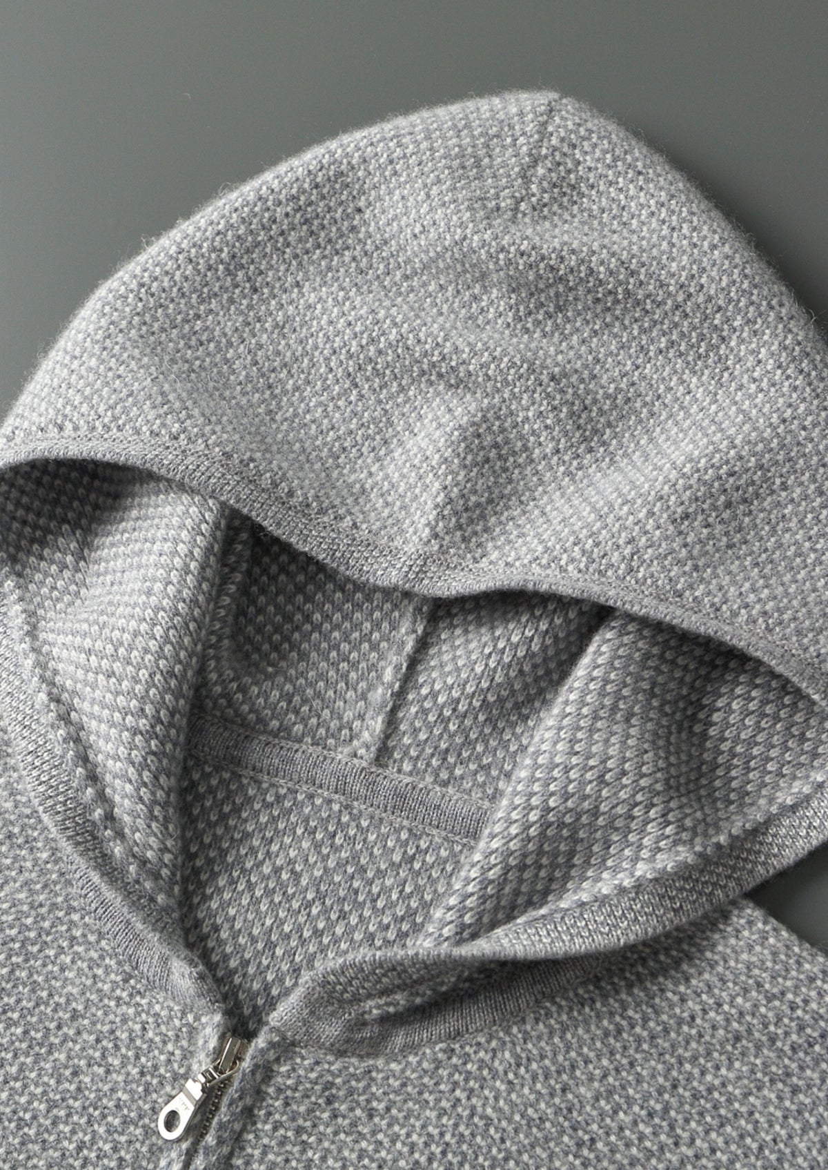 Pure Extra-Fine Merino Wool Jaquard Hoodie