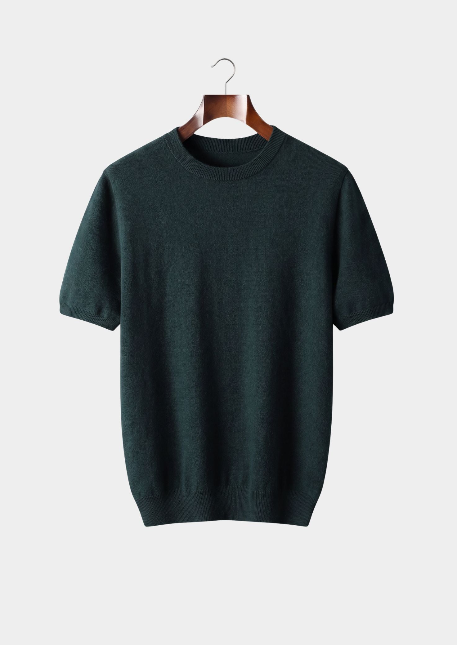 Premium Cashmere Classic Crewneck T-Shirt - Sea Green