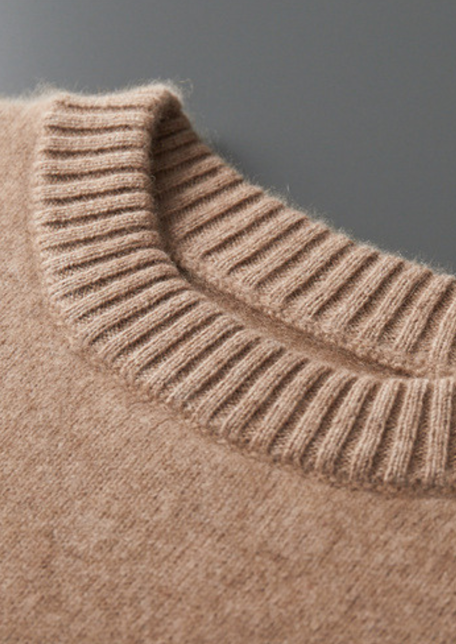 PURE CASHMERE BEIGE ESSENTIAL CREWNECK