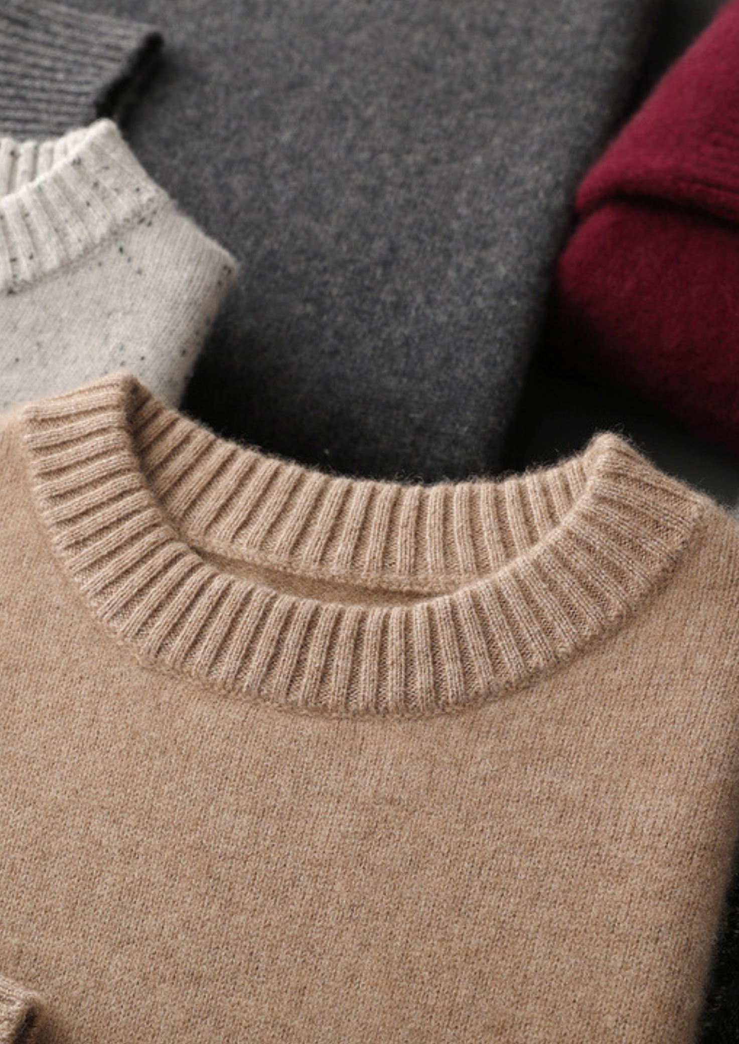 PURE CASHMERE GRAY ESSENTIAL CREWNECK