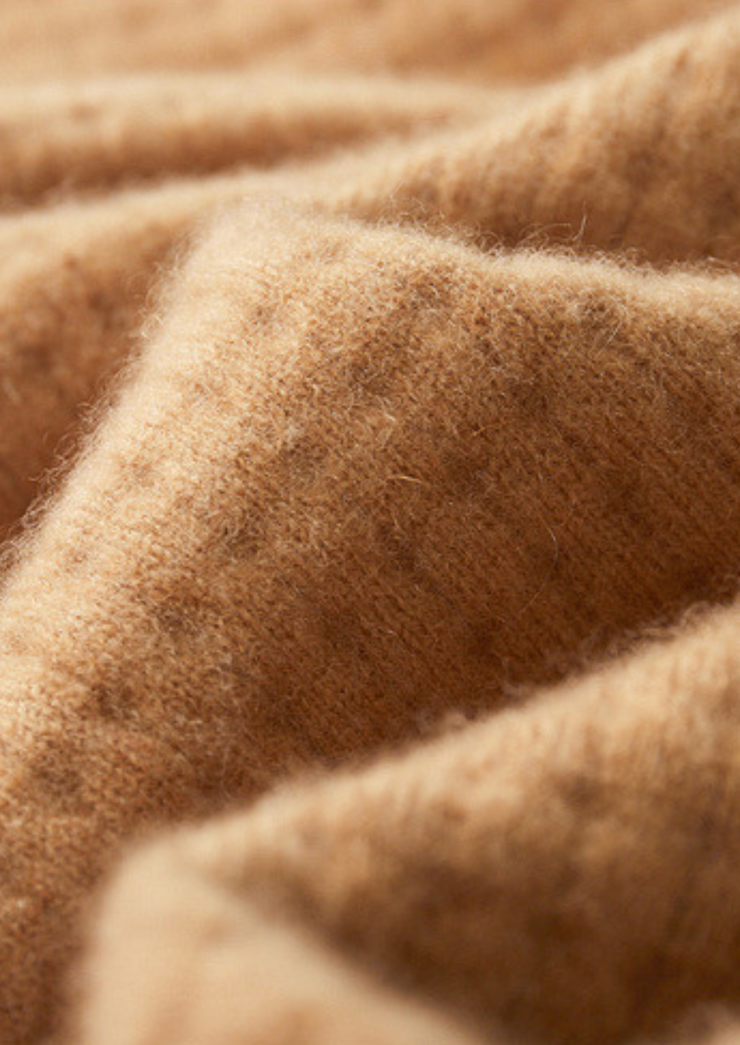 PURE CASHMERE CARAMEL TEXTURED BUTTON CARDIGAN