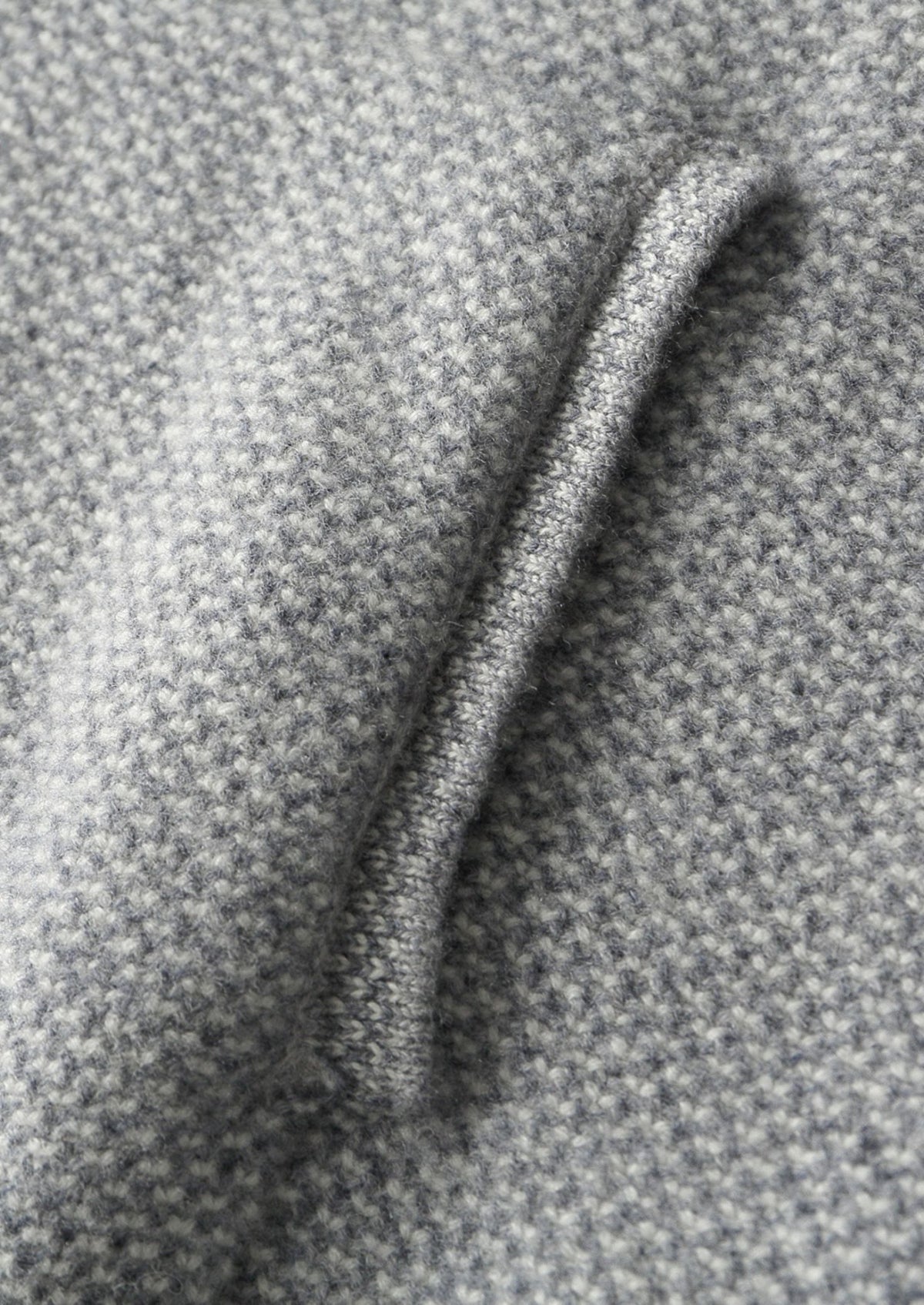 Pure Extra-Fine Merino Wool Light Gray Jaquard Set
