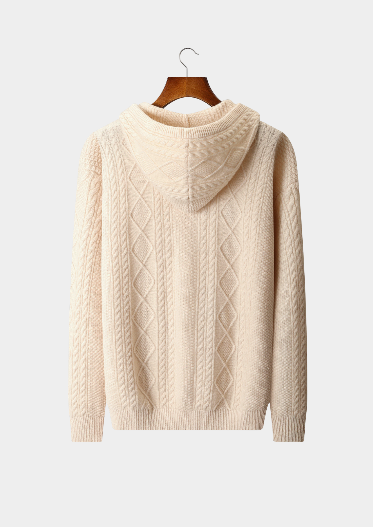 PURE EXTRA-FINE MERINO WOOL WINTERTIME ZIPPER HOODIE