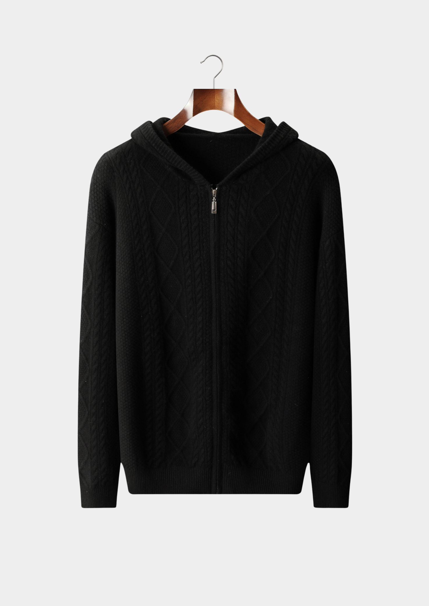 PURE EXTRA-FINE MERINO WOOL WINTERTIME ZIPPER HOODIE