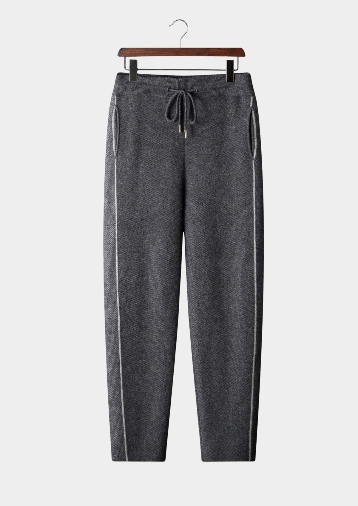 Pure Extra-Fine Merino Wool Jaquard Knit Trousers