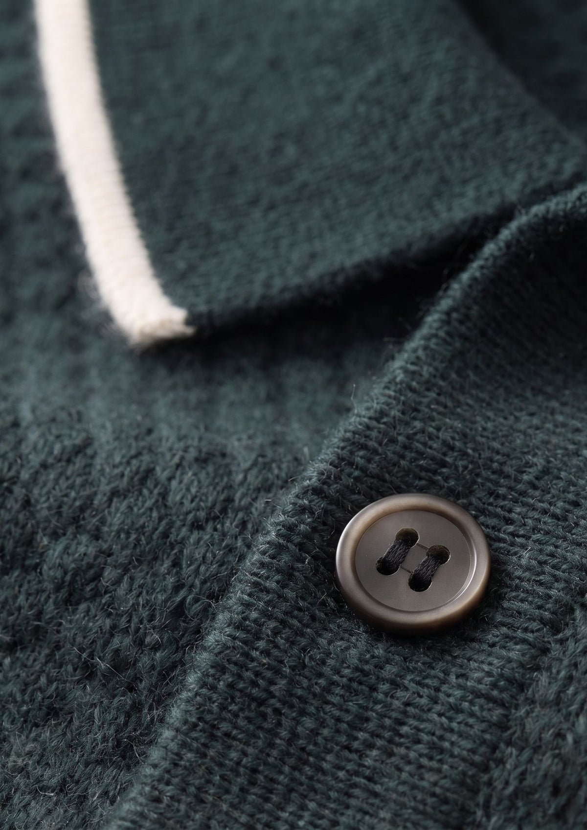 Premium Cashmere Sea Green Two-Tone Polo
