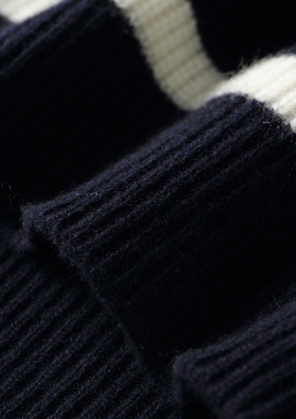 Pure Extra-Fine Merino Wool Striped Half-Zip Sweater