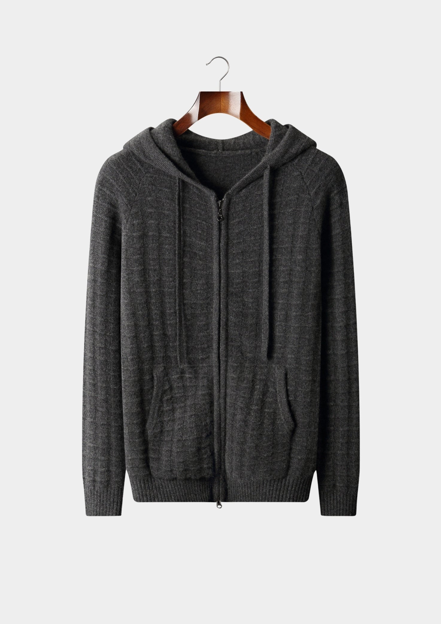 Pure Extra-Fine Merino Wool Textured Hoodie