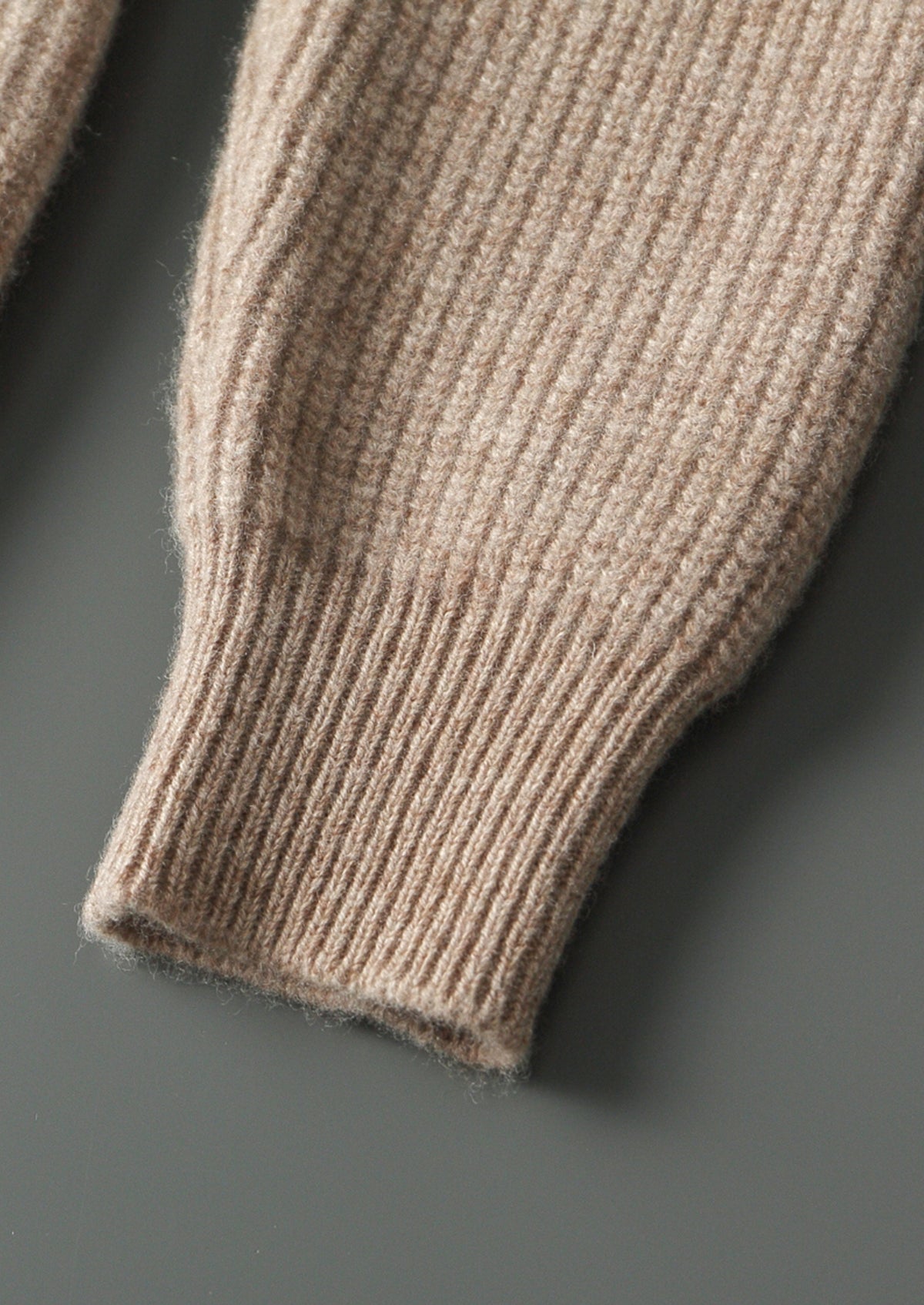 Pure Extra-Fine Merino Wool Ribbed Classic Button Cardigan