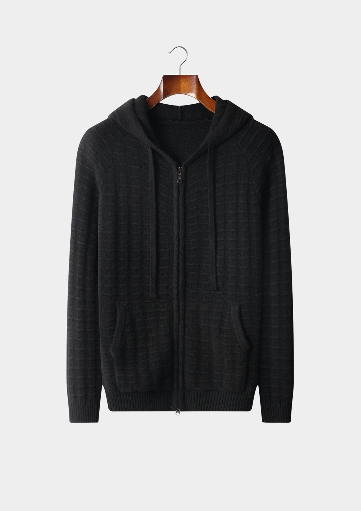 Pure Extra-Fine Merino Wool Textured Hoodie