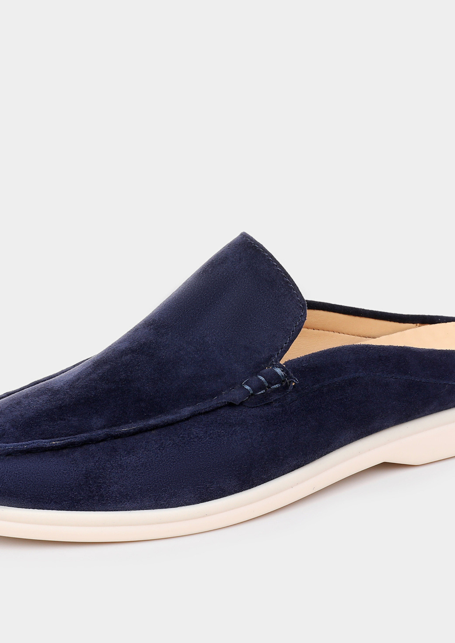 Navy Blue Marina Suede Slipper