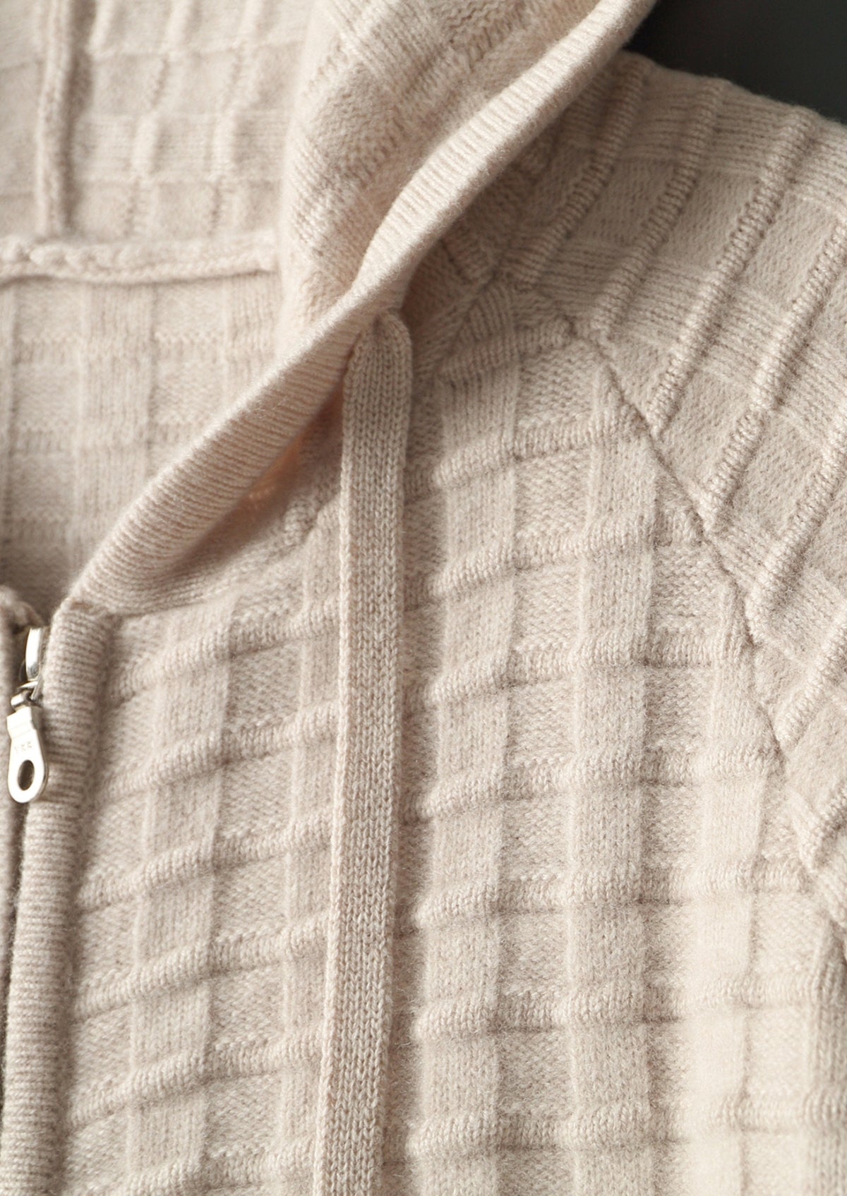 Pure Extra-Fine Merino Wool Textured Hoodie