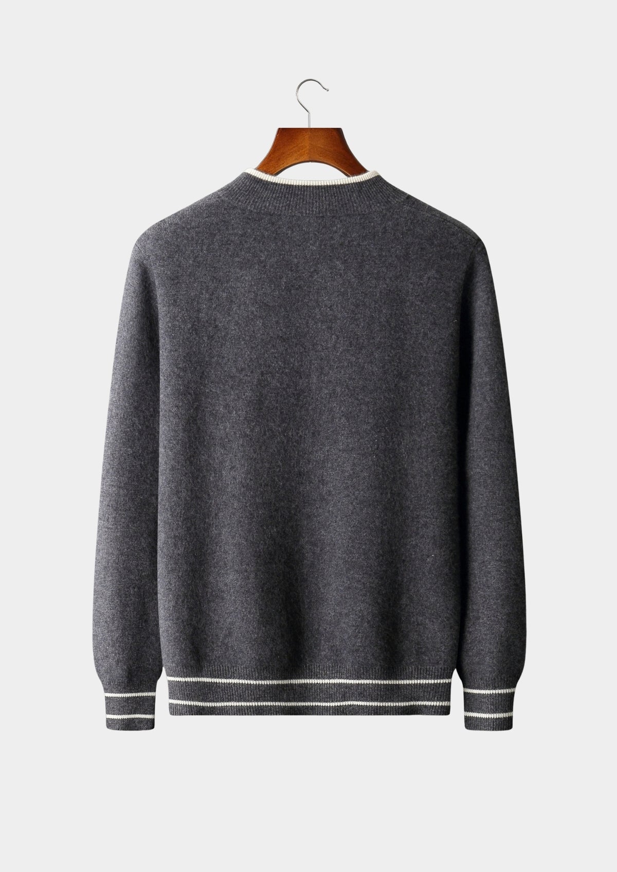 Pure Extra-Fine Merino Wool Contrast Zip Cardigan
