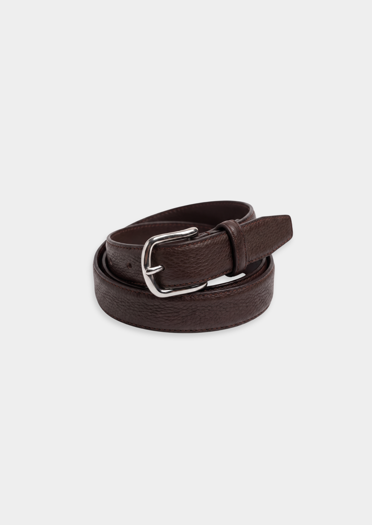 BROWN ESSENTIAL LEATHER BELT