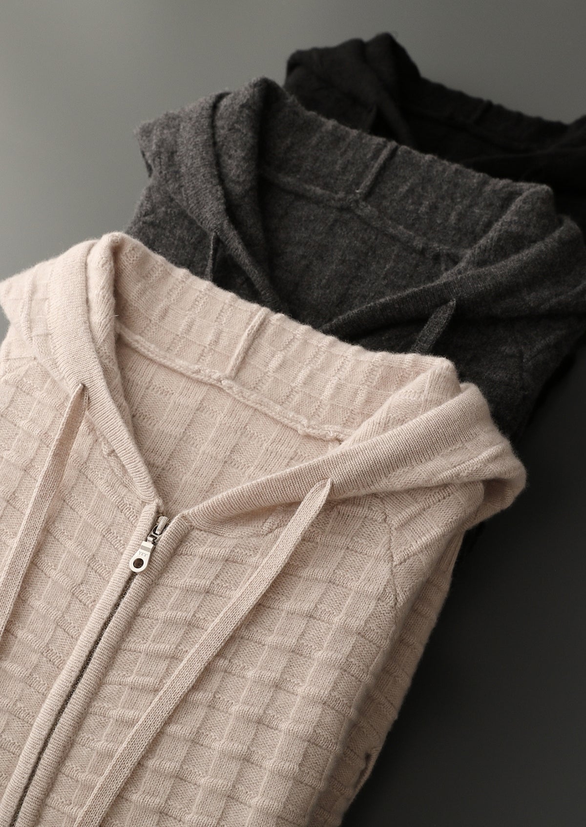 Pure Extra-Fine Merino Wool Textured Hoodie
